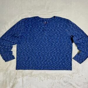 Rhone Performance Shirt Men's L Henley Stretch Wicking Blue NBA LPGA Elevated